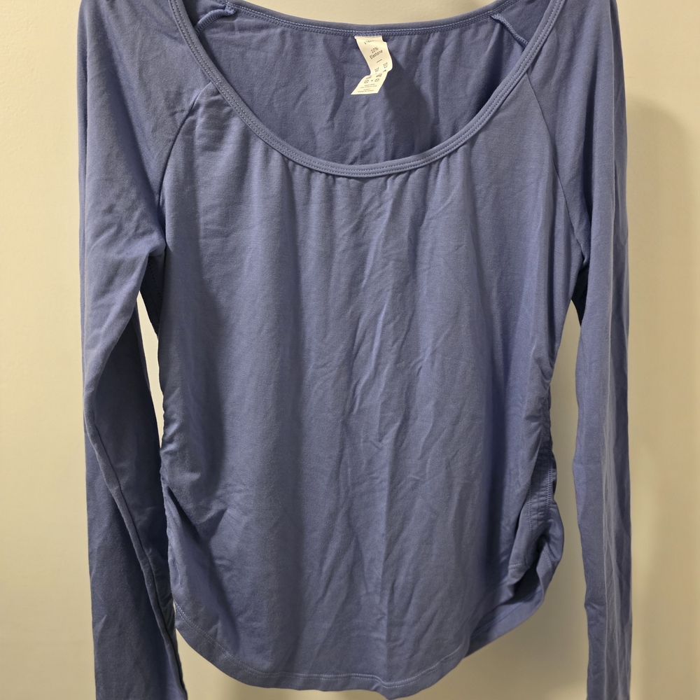 Women's Blue Long Sleeve Top